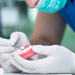 Dental lab creating dentures