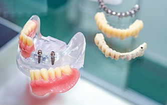 dentures on table 