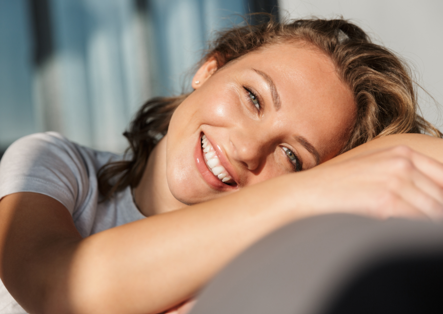 Woman smiling